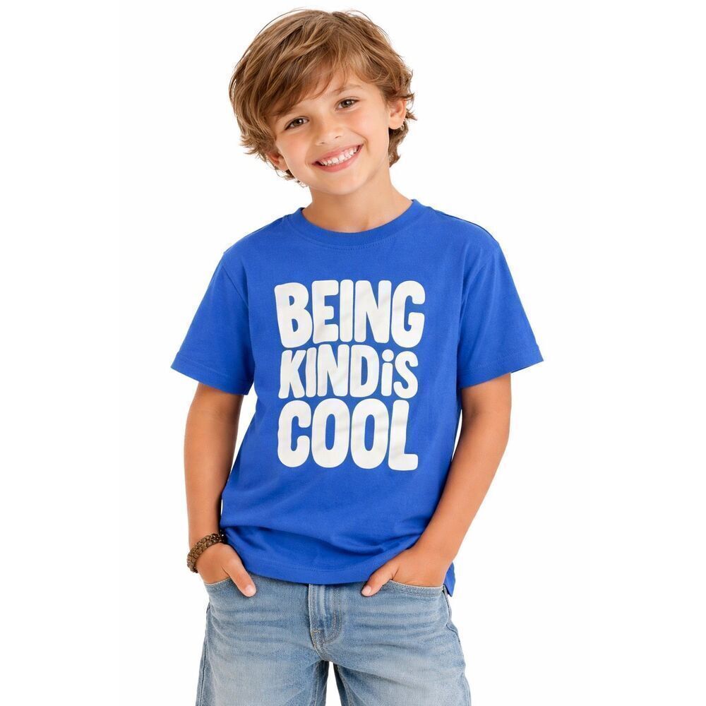Kindness Shirt Kids Old Navy Blue “Being Kind Is Cool” Graphic Tee Size S 6-7